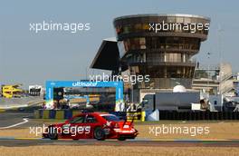 13.10.2006 Le Mans, France,  View of the controltower whilst Jean Alesi (FRA), Persson Motorsport AMG-Mercedes, AMG-Mercedes C-Klasse drives along. - DTM 2006 at Le Mans Bugatti Circuit, France (Deutsche Tourenwagen Masters)