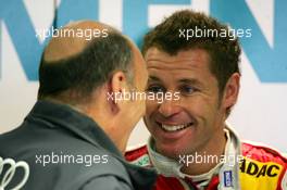 14.10.2006 Le Mans, France,  Tom Kristensen (DNK), Audi Sport Team Abt Sportsline, Portrait (right) and Dr. Wolfgang Ullrich (GER), Audi's Head of Sport (left) - DTM 2006 at Le Mans Bugatti Circuit, France (Deutsche Tourenwagen Masters)