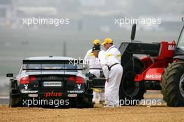 14.10.2006 Le Mans, France,  Christian Abt (GER), Audi Sport Team Phoenix, Audi A4 DTM, being towed out of the gravel after a spin - DTM 2006 at Le Mans Bugatti Circuit, France (Deutsche Tourenwagen Masters)
