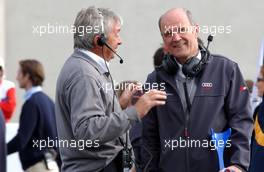 15.10.2006 Le Mans, France,  (right) Dr. Wolfgang Ullrich (GER), Audi's Head of Sport in conversation with Roland Bruynseraede (BEL), Race Director DTM on the starting grid. - DTM 2006 at Le Mans Bugatti Circuit, France (Deutsche Tourenwagen Masters)