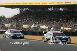 15.10.2006 Le Mans, France,  Christian Abt (GER), Audi Sport Team Phoenix, Audi A4 DTM, leads Alexandros Margaritis (GRC), Persson Motorsport AMG-Mercedes, AMG-Mercedes C-Klasse - DTM 2006 at Le Mans Bugatti Circuit, France (Deutsche Tourenwagen Masters)