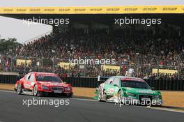 15.10.2006 Le Mans, France,  Pierre Kaffer (GER), Audi Sport Team Phoenix, Audi A4 DTM, leads Bernd Schneider (GER), AMG-Mercedes, AMG-Mercedes C-Klasse - DTM 2006 at Le Mans Bugatti Circuit, France (Deutsche Tourenwagen Masters)