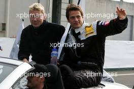 15.10.2006 Le Mans, France,  Mika Häkkinen (FIN), AMG-Mercedes, Portrait (left) and Alexandros Margaritis (GRC), Persson Motorsport AMG-Mercedes, Portrait (right) - DTM 2006 at Le Mans Bugatti Circuit, France (Deutsche Tourenwagen Masters)