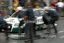 27.10.2006 Hockenheim, Germany,  Pitstop practice by Heinz-Harald Frentzen (GER), Audi Sport Team Abt Sportsline, Audi A4 DTM - DTM 2006 at Hockenheimring (Deutsche Tourenwagen Masters)