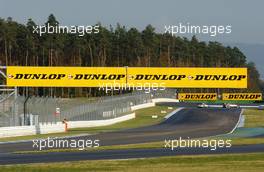 27.10.2006 Hockenheim, Germany,  Very prominent Dunlop advertising on the Hockenheim race track. - DTM 2006 at Hockenheimring (Deutsche Tourenwagen Masters)