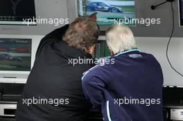 28.10.2006 Hockenheim, Germany,  Norbert Haug (GER), Sporting Director Mercedes-Benz, explaining things to Herbie Blash (GBR), FIA Observer, visiting the DTM - DTM 2006 at Hockenheimring (Deutsche Tourenwagen Masters)