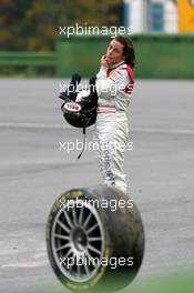 28.10.2006 Hockenheim, Germany,  Vanina Ickx (BEL), Team Midland, Portrait, after her crash in the free practice - DTM 2006 at Hockenheimring (Deutsche Tourenwagen Masters)