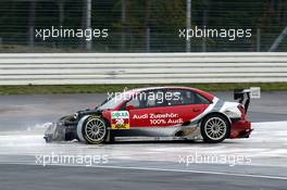 28.10.2006 Hockenheim, Germany,  Crash of Vanina Ickx (BEL), Team Midland, Audi A4 DTM - DTM 2006 at Hockenheimring (Deutsche Tourenwagen Masters)