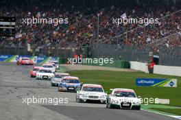 29.10.2006 Hockenheim, Germany,  Heinz-Harald Frentzen (GER), Audi Sport Team Abt Sportsline, Audi A4 DTM, leads the race - DTM 2006 at Hockenheimring (Deutsche Tourenwagen Masters)