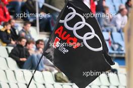 29.10.2006 Hockenheim, Germany,  Fans showing dedication for their favourate brand Audi by waving the Audi flag - DTM 2006 at Hockenheimring (Deutsche Tourenwagen Masters)