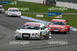 29.10.2006 Hockenheim, Germany,  Tom Kristensen (DNK), Audi Sport Team Abt Sportsline, Audi A4 DTM, leads Bernd Schneider (GER), AMG-Mercedes, AMG-Mercedes C-Klasse - DTM 2006 at Hockenheimring (Deutsche Tourenwagen Masters)