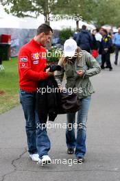 01.04.2006 Melbourne, Australia,  Corina Schumacher (GER), Corinna, Wife of Michael Schumacher, Michael Schumacher (GER), Scuderia Ferrari - Formula 1 World Championship, Rd 3, Australian Grand Prix, Saturday