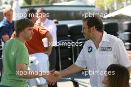 30.03.2006 Melbourne, Australia,  Nick Heidfeld (GER), BMW Sauber F1 Team and Jacques Villeneuve (CDN), BMW Sauber F1 Team - Formula 1 World Championship, Rd 3, Australian Grand Prix, Thursday