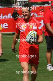 29.03.2006 Melbourne, Australia,  Michael Schumacher (GER), Scuderia Ferrari in the Vodafone Rugby 7s Challenge - Formula 1 World Championship, Rd 3, Australian Grand Prix, Wednesday