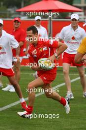 29.03.2006 Melbourne, Australia,  Michael Schumacher (GER), Scuderia Ferrari in the Vodafone Rugby 7s Challenge - Formula 1 World Championship, Rd 3, Australian Grand Prix, Wednesday