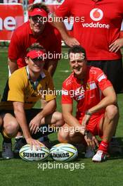 29.03.2006 Melbourne, Australia,  Michael Schumacher (GER), Scuderia Ferrari in the Vodafone Rugby 7s Challenge - Formula 1 World Championship, Rd 3, Australian Grand Prix, Wednesday