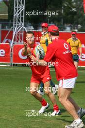 29.03.2006 Melbourne, Australia,  Michael Schumacher (GER), Scuderia Ferrari in the Vodafone Rugby 7s Challenge - Formula 1 World Championship, Rd 3, Australian Grand Prix, Wednesday