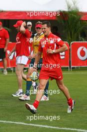 29.03.2006 Melbourne, Australia,  Michael Schumacher (GER), Scuderia Ferrari in the Vodafone Rugby 7s Challenge - Formula 1 World Championship, Rd 3, Australian Grand Prix, Wednesday