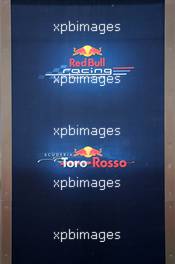 27.01.2006 Barcelona, Spain,  The sign for the joint motorhome of Red Bull Racing and Scuderia Toro Rosso - Formula One Testing, Circuit de Catalunya