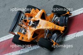 23.01.2006 Barcelona, Spain,  Pedro de la Rosa (ESP), Test Driver, in the new McLaren MP4-21, also in orange - Formula One Testing, Circuit de Catalunya