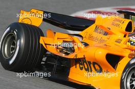 23.01.2006 Barcelona, Spain,  Pedro de la Rosa (ESP), Test Driver, McLaren Mercedes, In the new Mclaren MP4-21 - Formula One Testing, Circuit de Catalunya