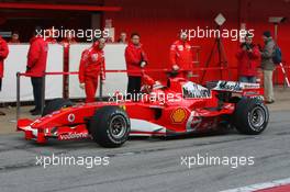 26.01.2006 Barcelona, Spain,  Michael Schumacher (GER), Scuderia Ferrari, in the Scuderia Ferrari 248 F1 - Formula One Testing, Circuit de Catalunya