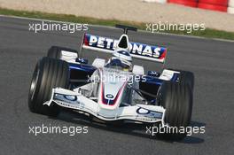 26.01.2006 Barcelona, Spain,  Nick Heidfeld (GER), BMW Sauber F1 Team, in the F1.06 - Formula One Testing, Circuit de Catalunya
