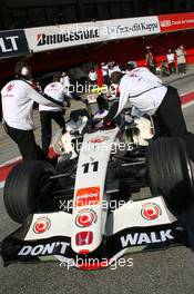 26.01.2006 Barcelona, Spain,  Rubens Barrichello (BRA), Honda Racing F1 Team  - Formula One Testing, Circuit de Catalunya