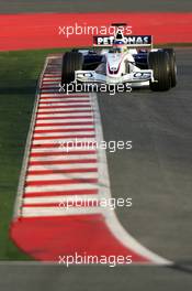 24.01.2006 Barcelona, Spain,  Jacques Villeneuve (CDN), BMW Sauber F1 Team in the new F1.06 - Formula One Testing, Circuit de Catalunya