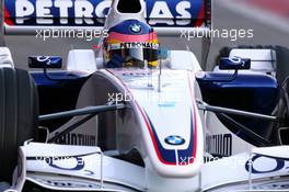 24.01.2006 Barcelona, Spain,  Jacques Villeneuve (CDN), BMW Sauber F1 Team, in the F1.06 - Formula One Testing, Circuit de Catalunya