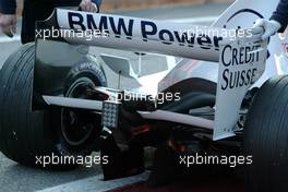 24.01.2006 Barcelona, Spain,  Jacques Villeneuve (CDN), BMW Sauber F1 Team, in the new F1.06, detail - Formula One Testing, Circuit de Catalunya