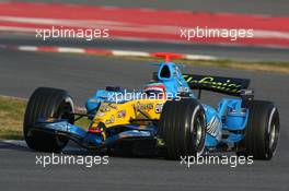 25.01.2006 Barcelona, Spain,  Fernando Alonso (ESP), Renault F1 Team, In the R26 - Formula One Testing, Circuit de Catalunya