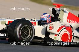 25.01.2006 Barcelona, Spain,  Jenson Button (GBR), Honda Racing F1 Team, The New Honda Racing RA106 - Formula One Testing, Circuit de Catalunya