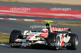 25.01.2006 Barcelona, Spain,  Rubens Barrichello (BRA), Honda Racing F1 Team, The New Honda Racing RA106 - Formula One Testing, Circuit de Catalunya