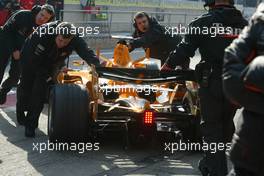 25.01.2006 Barcelona, Spain,  Juan-Pablo Montoya (COL), Juan Pablo, McLaren Mercedes, MP4-21 detail - Formula One Testing, Circuit de Catalunya