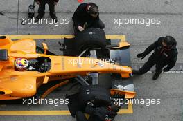 25.01.2006 Barcelona, Spain,  Juan-Pablo Montoya (COL), Juan Pablo, McLaren Mercedes, In the MP4-21 - Formula One Testing, Circuit de Catalunya