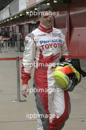 24.02.2006 Barcelona, Spain,  Ralf Schumacher (GER) comes back in the pits after his spin - Toyota Racing