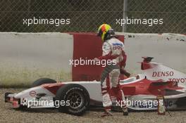 24.02.2006 Barcelona, Spain,  Ralf Schumacher (GER) spins off
