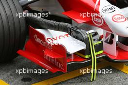 23.02.2006 Barcelona, Spain,  Front Wing and break cooling system of the Toyota