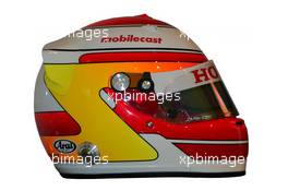 23.02.2006 Barcelona, Spain,  Helmet of Yuji Ide (JPN), Super Aguri F1
