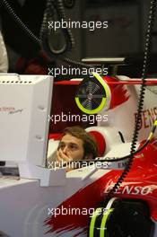 23.02.2006 Barcelona, Spain,  Jarno Trulli (ITA), Toyota Racing, Pitlane, Box, Garage