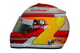 23.02.2006 Barcelona, Spain,  Helmet of Yuji Ide (JPN), Super Aguri F1