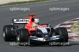 21.02.2006 Barcelona, Spain,  Tiago Monteiro (PRT), Midland MF1 Racing