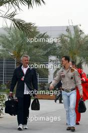 11.03.2006 Sakhir, Bahrain,  Michael Schumacher (GER), Scuderia Ferrari and Willi Weber (GER), Driver Manager - Formula 1 World Championship, Rd 1, Bahrain Grand Prix, Saturday