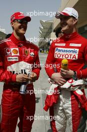 12.03.2006 Sakhir, Bahrain,  Michael Schumacher (GER), Scuderia Ferrari and Ralf Schumacher (GER), Toyota Racing - Formula 1 World Championship, Rd 1, Bahrain Grand Prix, Sunday