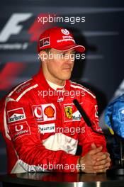 12.03.2006 Sakhir, Bahrain,  Michael Schumacher (GER), Scuderia Ferrari - Formula 1 World Championship, Rd 1, Bahrain Grand Prix, Press Conference, Sunday