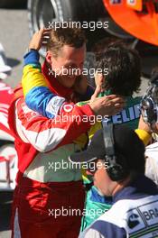 22.10.2006 Sao Paulo, Brazil,  Michael Schumacher (GER), Scuderia Ferrari with Felipe Massa (BRA), Scuderia Ferrari - Formula 1 World Championship, Rd 18, Brazilian Grand Prix, Sunday Podium