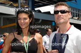 22.10.2006 Sao Paulo, Brazil,  Karen Minier (FRA) girlfriend of David Coulthard and David Coulthard (GBR), Red Bull Racing - Formula 1 World Championship, Rd 18, Brazilian Grand Prix, Sunday