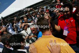 22.10.2006 Sao Paulo, Brazil,  Michael Schumacher (GER), Scuderia Ferrari, arrives at the circuit - Formula 1 World Championship, Rd 18, Brazilian Grand Prix, Sunday
