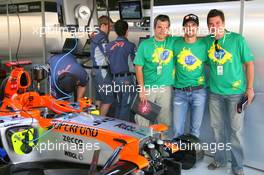 22.10.2006 Sao Paulo, Brazil,  Tiago Monteiro (POR), Spyker MF1 Racing - Formula 1 World Championship, Rd 18, Brazilian Grand Prix, Sunday